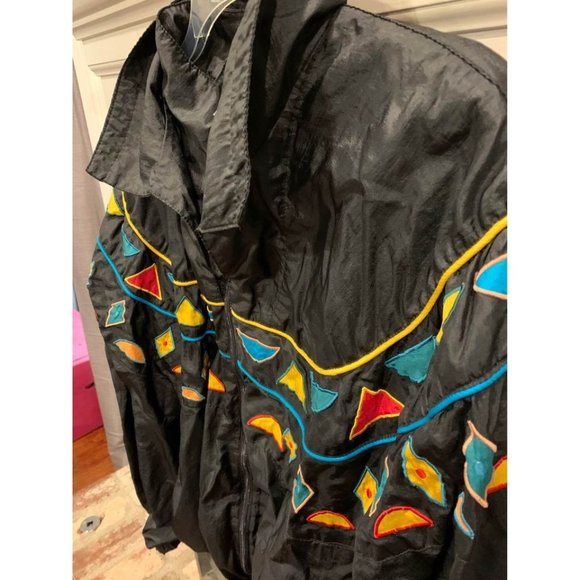 Vintage 80’s Sports Accent windbreaker jacket, women’s 2X (bin O) - Picture 2 of 6